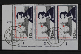 DDR, MiNr. 1308, Dreierstreifen, Ecke Mit DV, Gestempelt - Used Stamps