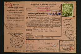 Deutschland (BRD). MiNr. 191 Auf Auslandspostanweisung Nach Großbritannien - Cartas & Documentos