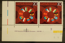 DDR, MiNr. 1918, Waag. Paar, Ecke Li. Unten, DV I, Postfrisch - Unused Stamps