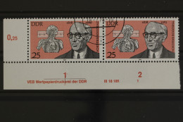 DDR, MiNr. 2340, Waag. Paar, Ecke Li. Unten, DV 1, Gestempelt - Used Stamps