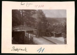 Fotografie Brück & Sohn Meissen, Ansicht Bad Elster, Partie Am Aussichtspunkt Bettybank Mit Holzpavillon  - Lieux