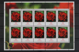 Deutschland, MiNr. 2669, Kleinbogen, Gartenrose, Postfrisch - Unused Stamps