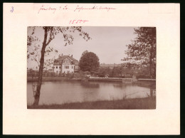 Fotografie Brück & Sohn Meissen, Ansicht Freiberg I. Sa., Teichpartie Mit Blick Auf Die Johannisanlagen  - Lieux