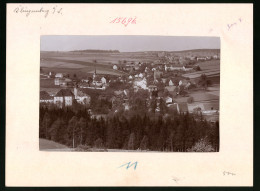 Fotografie Brück & Sohn Meissen, Ansicht Klingenberg I. Sa., Blick Auf Den Ort Mit Kirche Und Friedhof  - Lieux