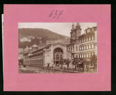 Fotografie Brück & Sohn Meissen, Ansicht Karlsbad, Blick Auf Die 1879 Erbaute Sprudel Colonade  - Plaatsen