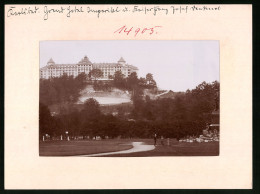 Fotografie Brück & Sohn Meissen, Ansicht Karlsbad, Blick Vom Park Auf Das Grandhotel Imperial  - Places