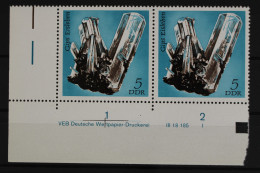 DDR, MiNr. 1737, Waag. Paar, Ecke Li. Unten, DV I, Postfrisch - Unused Stamps