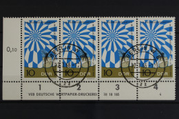 DDR, MiNr. 1193, Viererstreifen, Ecke Links Unten, DV 4, Gestempelt - Used Stamps