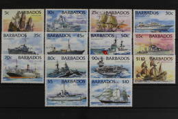 Barbados, Schiffe, MiNr. 856-869 I, Postfrisch - Barbados (1966-...)