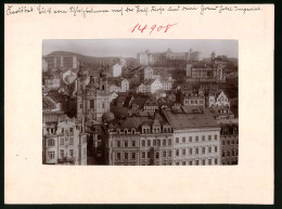 Fotografie Brück & Sohn Meissen, Ansicht Karlsbad, Blick über Die Stadt Nach Dem Grandhotel Imperial Und Kath. Kirche  - Plaatsen