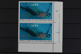 DDR, MiNr. 1754, Paar, Ecke Re. Unten, DV II, Postfrisch - Unused Stamps