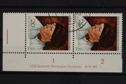DDR, MiNr. 1395, Senk. Paar, Ecke Re. Unten, DV I, Gestempelt - Used Stamps