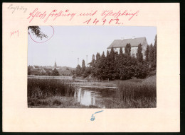 Fotografie Brück & Sohn Meissen, Ansicht Frohburg, Blick über Den Schlossteich Auf Das Schloss  - Places