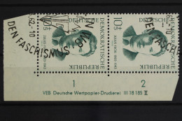 DDR, MiNr. 882, Senkr. Paar, Ecke Re. Unten, DV II, Gestempelt - Gebruikt