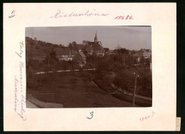 Fotografie Brück & Sohn Meissen, Ansicht Niederschöna, Blick Auf Den Ort Mit Kirche  - Places