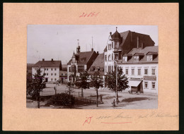 Fotografie Brück & Sohn Meissen, Ansicht Brand-Erbisdorf, Marktplatz Mit Geschäft Nestler & Emmrich, Ratskeller  - Plaatsen