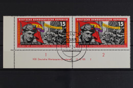 DDR, MiNr. 1198, Waagerechtes Paar, Ecke Links Unten, DV I, Gestempelt - Used Stamps