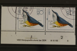 DDR, MiNr. 2389, Paar, Ecke Re. Unten, DV II, Gestempelt - Used Stamps
