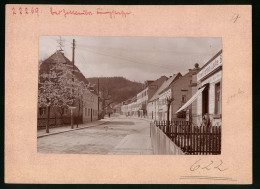 Fotografie Brück & Sohn Meissen, Ansicht Bad Gottleuba, Königsstrasse Mit Fabrgschäft Fritz Hartmann, Blick Auf Die  - Lieux