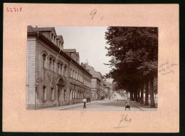 Fotografie Brück & Sohn Meissen, Ansicht Marienberg I. Sa., Am Markt Mit Geschäft Gustav Schönherr Und Apotheke  - Plaatsen