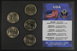 USA, BTN-Kursmünzensatz 2006, 5 Münzen - Otros & Sin Clasificación