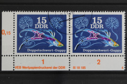 DDR, MiNr. 2177, Waag. Paar, Ecke Li. Unten, DV 4, Gestempelt - Used Stamps