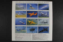 Palau, Flugzeuge, MiNr. 906-917, Zusammendruckbogen, Postfrisch - Palau