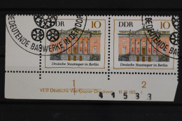 DDR, MiNr. 1435, Waag. Paar, Ecke Li. Unten, DV I, Gestempelt - Used Stamps