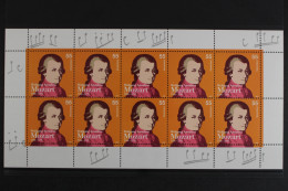 Deutschland (BRD), MiNr. 2512, Kleinbogen Mozart, Postfrisch - Unused Stamps