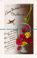 R164480 Greetings. Loving Birthday Wishes Mother Dear. Roses In Basket. RP - Monde