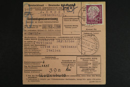 Deutschland (BRD). MiNr. 188 Auf Auslandspostanweisung Nach Italien - Covers & Documents