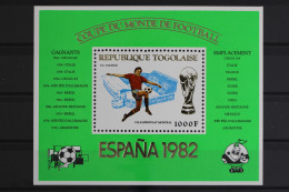 Togo, MiNr. Block 179, Fußball WM 1982, Postfrisch - Togo (1960-...)