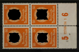 DR Dienst, MiNr. 143, Viererblock, UR M. HAN 12768341, Postfrisch - Dienstmarken
