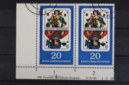 DDR, MiNr. 1300, Waag. Paar, Ecke Li. Unten, DV I / II / III, Gestempelt - Used Stamps