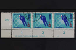 DDR, MiNr. 1336, Dreierstreifen, Ecke Li. Oben, DV 2, Gestempelt - Used Stamps