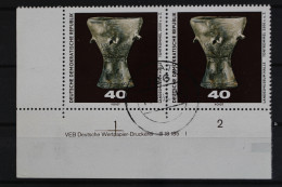 DDR, MiNr. 1556, Waag. Paar, Ecke Li. Unten, DV I, Gestempelt - Used Stamps