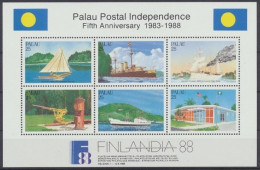 Palau, Schiffe, MiNr. Block 3, Postfrisch - Palau