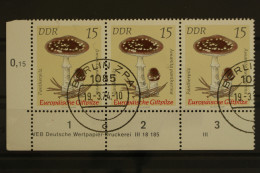 DDR, MiNr. 1935, Dreierstreifen, Ecke Li. Unten, DV III, Gestempelt - Gebruikt