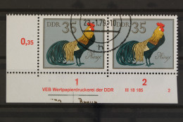 DDR, MiNr. 2398, Waag. Paar, Ecke Li. Unten, DV 2, Gestempelt - Used Stamps