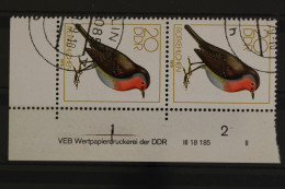 DDR, MiNr. 2390, Paar, Ecke Re. Unten, DV II, Gestempelt - Gebraucht