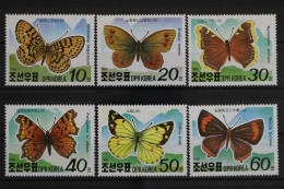 Korea Nord, Schmetterlinge, MiNr. 3180-3185, Postfrisch - Korea (Nord-)