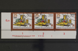 DDR, MiNr. 2404, Dreierstreifen, Ecke Li. Unten, DV 2, Gestempelt - Used Stamps