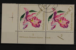DDR, MiNr. 1424, Waag. Paar, Ecke Li. Unten, DV I, Gestempelt - Used Stamps