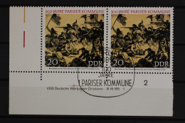 DDR, MiNr. 1656, Waag. Paar, Ecke Li. Unten, DV I, Gestempelt - Oblitérés