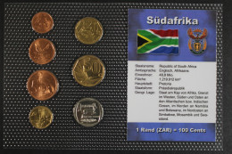 Südafrika, BTN-Kursmünzensatz Verschiedene JG, 7 Münzen - Afrique Du Sud