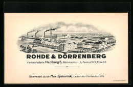 AK Düsseldorf, Fabrik Rohde & Dörrenberg  - Duesseldorf