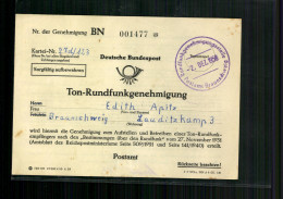 Braunschweig, Torn-Rundfunkgenehmigung, 1958 - Autres & Non Classés