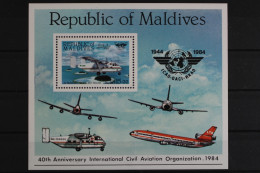 Malediven, Flugzeuge, MiNr. Block 100, Postfrisch - Maldives (1965-...)