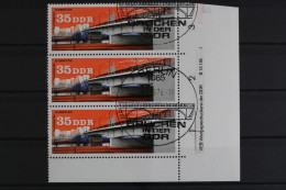 DDR, MiNr. 2167, 3er Streifen, Ecke Re. Unten, DV, ESST - Used Stamps
