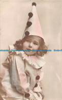 R164521 Old Postcard. Girl In Clowns Costume. The Campbell. RP - World